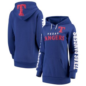 Outstanding Texas Rangers G III 4Her by Carl Banks Women's Extra Innings Pullover Hoodie Royal