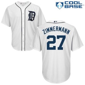 Outstanding Tigers #27 Jordan Zimmermann White Cool Base Stitched Youth MLB Jersey Sports fans this is your chance Order soon to be part of the action