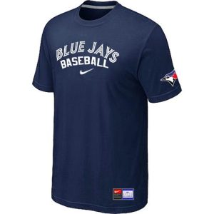 Outstanding Toronto Blue Jays Nike Short Sleeve Practice MLB T Shirt Midnight Blue