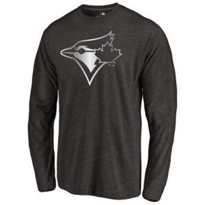 Outstanding Toronto Blue Jays Platinum Collection Long Sleeve Tri Blend T Shirt Black