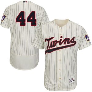 Outstanding Twins #44 Kyle Gibson Cream Strip Flexbase Authentic Collection Stitched MLB Jersey