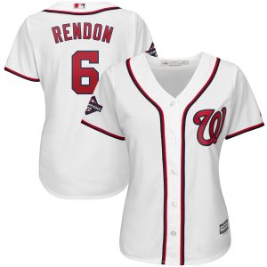 Outstanding Washington Nationals #6 Anthony Rendon Majestic Women's 2019 World Series Champions Home Cool Base Patch Player Jersey White Act fast Only a few left Secure yours today