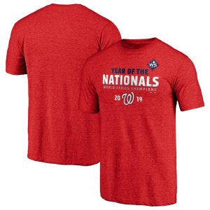 Outstanding Washington Nationals Majestic 2019 World Series Champions Complete Game T Shirt Heather Red