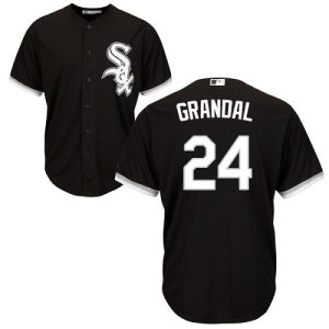 Outstanding White Sox #24 Yasmani Grandal Black New Cool Base Stitched MLB Jersey