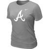 Outstanding Women's Atlanta Braves Heathered Nike Light Grey Blended T Shirt