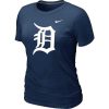 Outstanding Women's Detroit Tigers Heathered Nike Dark Blue Blended T Shirt
