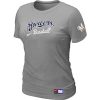 Outstanding Women's Milwaukee Brewers Nike Short Sleeve Practice MLB T Shirt Light Grey