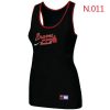 Outstanding Women's Nike Atlanta Braves Tri Blend Racerback Stretch Tank Top Black
