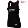 Outstanding Women's Nike Milwaukee Brewers Tri Blend Racerback Stretch Tank Top Black