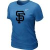 Outstanding Women's San Francisco Giants Heathered Nike Light Blue Blended T Shirt