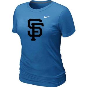 Outstanding Women's San Francisco Giants Heathered Nike Light Blue Blended T Shirt