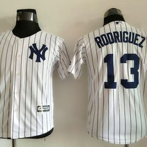 Outstanding Yankees #13 Alex Rodriguez White Name Back Stitched Youth MLB Jersey For a short time available Grab yours quickly to own a team jersey