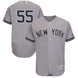 Outstanding Yankees #55 Domingo German Grey Flexbase Authentic Collection Stitched MLB Jersey
