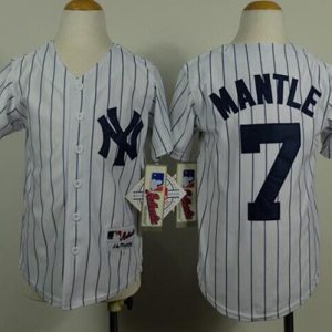 Outstanding Yankees #7 Mickey Mantle White Stitched Youth Name Back MLB Jersey Collectors this is a must have Add it to your collection by ordering