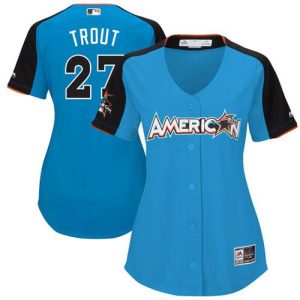 Premium Angels #27 Mike Trout Blue 2017 All Star American League Women's Stitched MLB Jersey For a short time available Grab yours quickly to own a team jersey