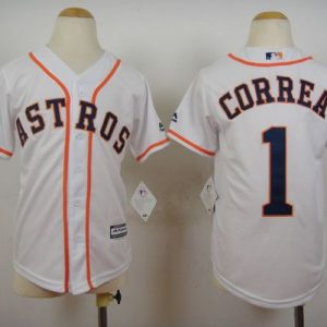 Premium Astros #1 Carlos Correa White Cool Base Stitched Youth MLB Jersey Sports fans this is your chance Order soon to be part of the action
