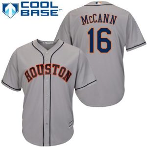 Premium Astros #16 Brian McCann Grey Cool Base Stitched Youth MLB Jersey With high demand Don't miss out Order now to wear your team colors