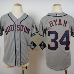 Premium Astros #34 Nolan Ryan Grey Cool Base Stitched Youth MLB Jersey Be among the first buyers Order now to enjoy top notch quality