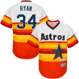 Premium Astros #34 Nolan Ryan White/Orange Cooperstown Stitched Youth MLB Jersey Collectors this is a must have Add it to your collection by ordering