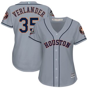 Premium Astros #35 Justin Verlander Grey Road 2019 World Series Bound Women's Stitched MLB Jersey Sports enthusiasts seize this opportunity Order now to feel the game excitement