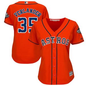 Premium Astros #35 Justin Verlander Orange Alternate 2019 World Series Bound Women's Stitched MLB Jersey With high demand Don't miss out Order now to wear your team colors