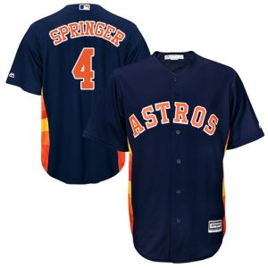 Premium Astros #4 George Springer Navy Blue Cool Base Stitched Youth MLB Jersey Act fast Only a few left Secure yours today