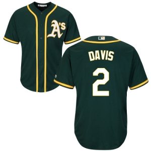 Premium Athletics #2 Khris Davis Green Cool Base Stitched Youth MLB Jersey Retailers boost your inventory Order now to meet customer demand