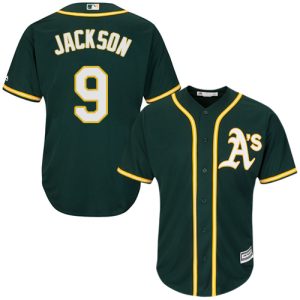 Premium Athletics #9 Reggie Jackson Green Cool Base Stitched Youth MLB Jersey Sports fans this is your chance Order soon to be part of the action