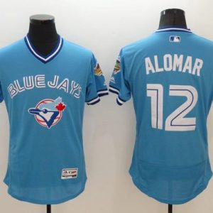 Premium Blue Jays #12 Roberto Alomar Light Blue Flexbase Authentic Collection Cooperstown Stitched MLB Jersey
