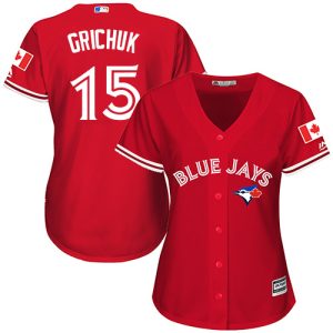 Premium Blue Jays #15 Randal Grichuk Red Canada Day Women's Stitched MLB Jersey Sports fans this is your chance Order soon to be part of the action