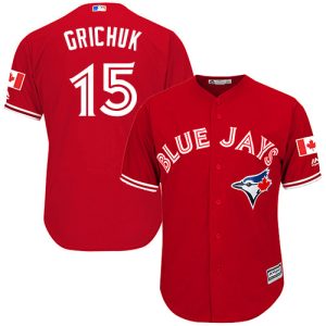 Premium Blue Jays #15 Randal Grichuk Red Cool Base Canada Day Stitched Youth MLB Jersey Act fast Only a few left Secure yours today