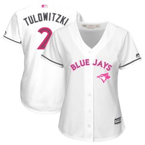 Premium Blue Jays #2 Troy Tulowitzki White Mother's Day Cool Base Women's Stitched MLB Jersey Act fast Only a few left Secure yours today