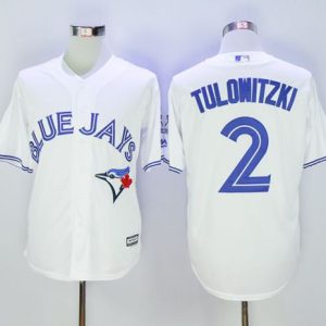 Premium Blue Jays #2 Troy Tulowitzki White New Cool Base 40th Anniversary Stitched MLB Jersey