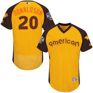 Premium Blue Jays #20 Josh Donaldson Gold Flexbase Authentic Collection 2016 All Star American League Stitched MLB Jersey