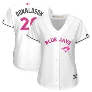 Premium Blue Jays #20 Josh Donaldson White Mother's Day Cool Base Women's Stitched MLB Jersey Retailers boost your inventory Order now to meet customer demand