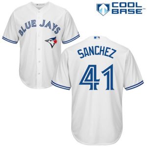 Premium Blue Jays #41 Aaron Sanchez White Cool Base Stitched Youth MLB Jersey Act fast Only a few left Secure yours today