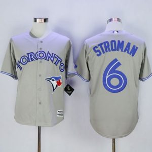 Premium Blue Jays #6 Marcus Stroman Grey New Cool Base Stitched MLB Jersey