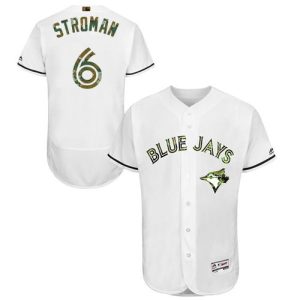 Premium Blue Jays #6 Marcus Stroman White Flexbase Authentic Collection Memorial Day Stitched MLB Jersey