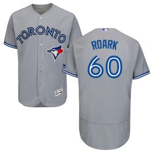 Premium Blue Jays #60 Tanner Roark Grey Flexbase Authentic Collection Stitched MLB Jersey