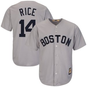 Premium Boston Red Sox #14 Jim Rice Majestic Cooperstown Collection Cool Base Player Jersey Gray