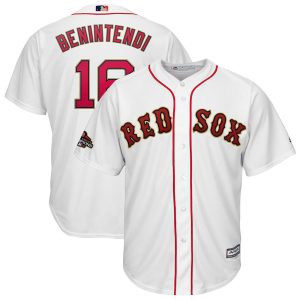 Premium Boston Red Sox #16 Andrew Benintendi Majestic 2019 Gold Program Cool Base Player Jersey White