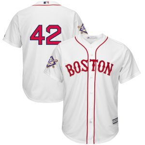 Premium Boston Red Sox #42 Majestic 2019 Jackie Robinson Day Official Cool Base Jersey White