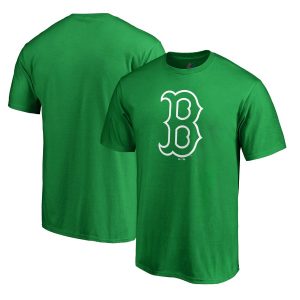 Premium Boston Red Sox Majestic 2019 St. Patrick's Day White Logo T Shirt Green