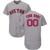 Premium Boston Red Sox Majestic Road Flex Base Authentic Collection Custom Jersey Gray