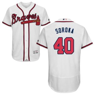Premium Braves #40 Mike Soroka White Flexbase Authentic Collection Stitched MLB Jersey