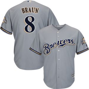Premium Brewers #8 Ryan Braun Grey Cool Base Stitched Youth MLB Jersey Be among the first buyers Order now to enjoy top notch quality