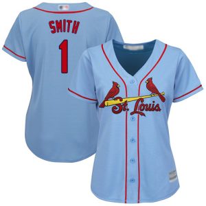 Premium Cardinals #1 Ozzie Smith Light Blue Alternate Women's Stitched MLB Jersey Act fast Only a few left Secure yours today