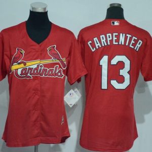 Premium Cardinals #13 Matt Carpenter Red Women's Alternate Stitched MLB Jersey Act fast Only a few left Secure yours today