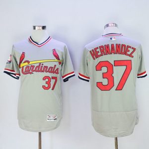 Premium Cardinals #37 Keith Hernandez Grey Flexbase Authentic Collection Cooperstown Stitched MLB Jersey