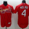 Premium Cardinals #4 Yadier Molina Red Flexbase Authentic Collection Stitched MLB Jersey